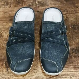 Timberland Womens Denim Blue Slip-On Comforia System Size 7.5 Small Flaw